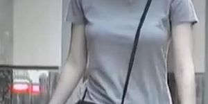 Candid voyeur video with milf wearing no bra down blouse 05zr