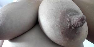 Thick fat big nipples on big natural boobs
