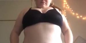 Chubby girl stripping 3