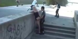 Hidden sex cam clip shows a couple fucking