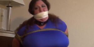 Bbw Huge Ass Huge Boobs Tied Up In Pantyhose And Gagged