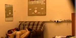 Missionary style fuck in the couch