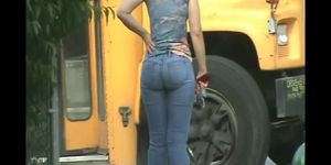 Incredible Dominican Milf In Tight Jeans Huge Smile Butt HD