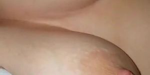 Pulling on wifey's epic big nipples