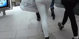 Stalking a firm butt in white pants