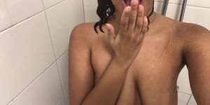 curvy girl in shower