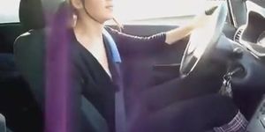 Ladies giving a hand job while driving