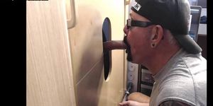 Gloryhole stud doggystyled in asshole by dirty fucker