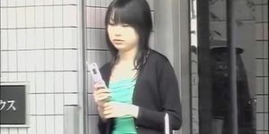 Asian girl got boob sharked while texting her bf