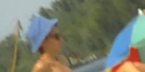 Amateur milfs on a hidden nudist beach cam