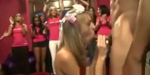 Cfnm blonde getting a facial at a party