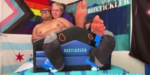 TICKLISH CHUBS - Submissive chubby Oscar Grablow tickle tormented by Matt