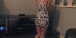 Slut Wife Upskirt Short Dress