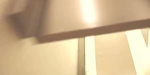 Girl lazily shows hot ass on dressing room voyeur video