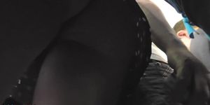 Flabby ass of a gal seen in hot upskirting video