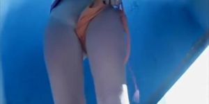 Girl caught dressing her panties