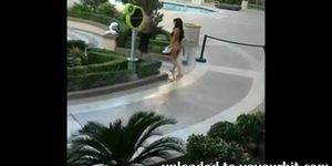 Big beautiful booty at Vegas pool