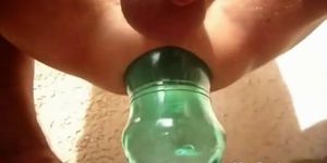 Amateur dudes poking themselves with their best dildos