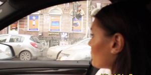 Gorgeous hitchhiker tastes hot cum during her free ride (Kitana Lure)