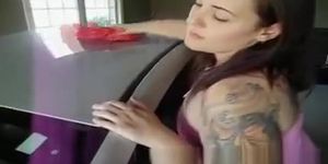 Chubby girl washing car gets boobs groped