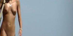 Hot fit body nudist at beach