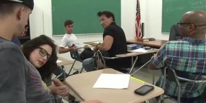 Gangbanged in the classroom