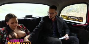 Female Fake Taxi Stud gets balls deep in sexy drivers wet ti (Barbara Bieber)