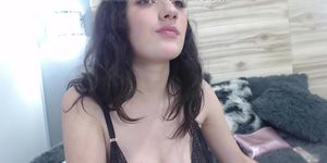 Young Latina Ibella sucks her own milk big nipples