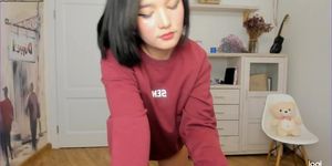 hot asian  pussy in a sweater