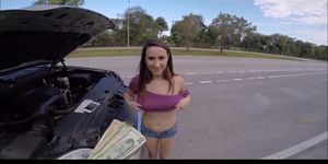 Big Boobs Teen Fucked By Stranger For Cash To Fix Car Pov (Ashley Adams)