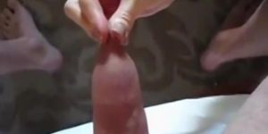 foreskin handjob and cum wf