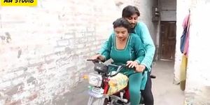 Desi bike ride, woman with a very hot ass