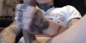 Latin tattoo biggest cock cumshot