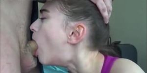 Fucking mouth and cumming in mouth comp (Blondie Anderson, Cowgirl , amateur )