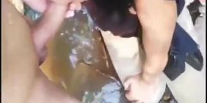 Outdoor blowjob