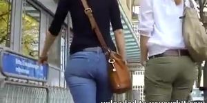 Candid - Sexy Girl Ass In Tight Jeans