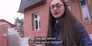 Public Agent Young Russian In Glasses Fucking A Big Dick (Aruna Aghora)