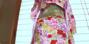 Dirty And Too Cute Kimono Beauty ~Round Butt Floating Cowgirl Strong Style~ Starring Chiaki Hidaka 1