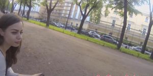 Russian girl picked up for spycam doggystyle drill