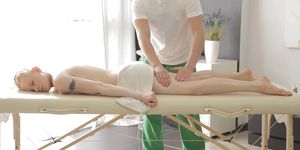 Massage X - Lola Taylor - Sex on a folding massage table