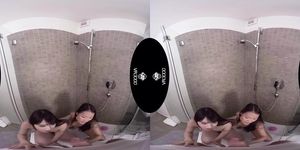 Shower with two asian girls