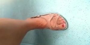 Hidden cam mature feet