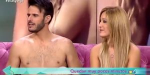 Naked couple interviewed on a chat show