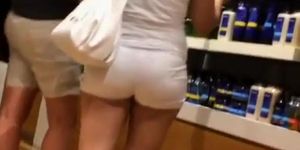 Big ass latin woman in tight shorts