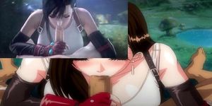Tifa 3D pasted over 2D