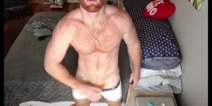 Ginger Hunk Seth Forena Bed Jerks his Cock Until He Cums