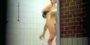 Tight young bodies on girls in voyeur shower footage