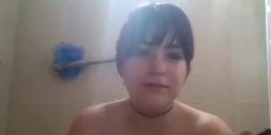Big Tit Cam Girl in Shower
