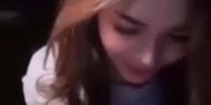 Cute thai girl masturbating in car on bigo live