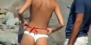 Nudist Wife at the Beach Filmed on Voyeur Cam
